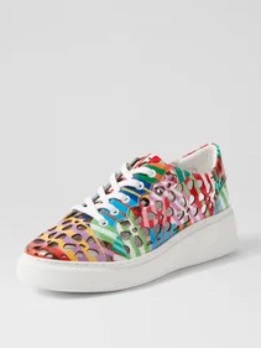 NWT Django & Juliette Yarry-DJ Leather Sneakers EU 42 Colourful Patent Lace Up